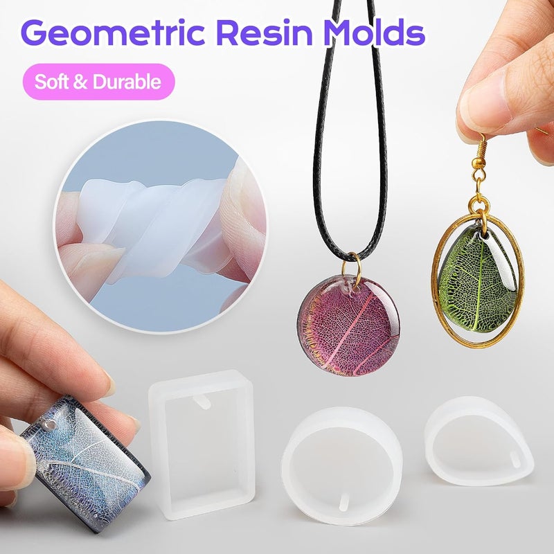 HeyClear 250g UV Resin kit -Crystal Clear, Hard UV Epoxy Resina para Manualidades Fast Curing Glue uv with Silicone Molds, Mat for Beginners Jewelry Making, DIY Crafts Art, Casting Coating - Image 2